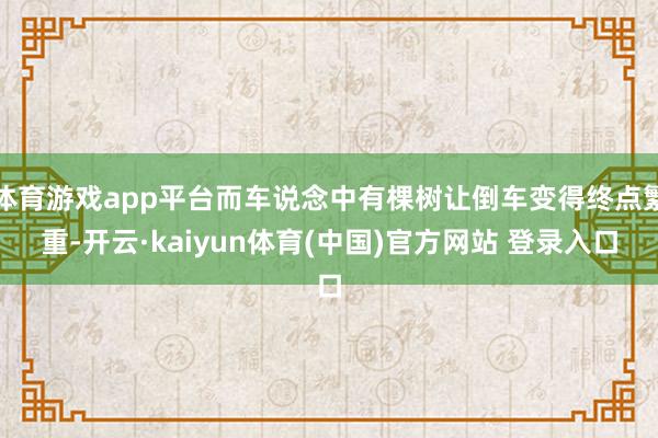 体育游戏app平台而车说念中有棵树让倒车变得终点繁重-开云·kaiyun体育(中国)官方网站 登录入口