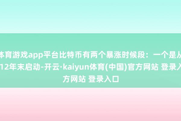 体育游戏app平台比特币有两个暴涨时候段：一个是从2012年末启动-开云·kaiyun体育(中国)官方网站 登录入口